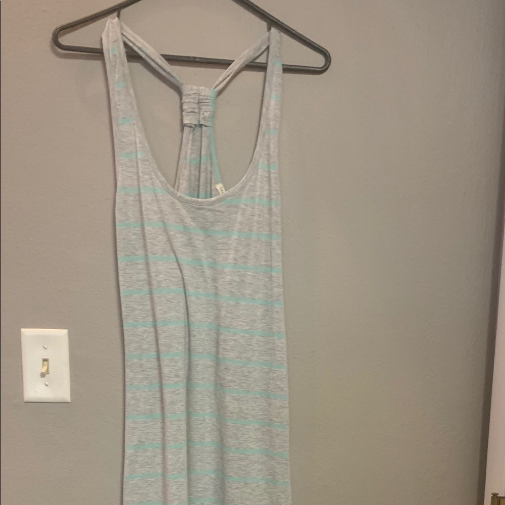 grey and mint maxi dress
